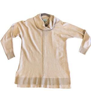 Joan Vass New York cowl neck pull over sweater top